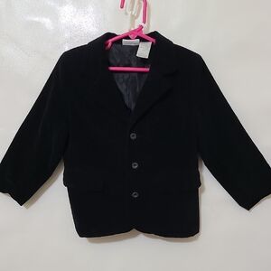 B.T. Kids Boys‎ Classic Black Velvet Blazer Christmas Lined Jacket Pockets - 4T